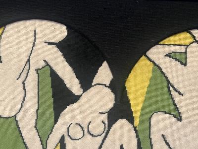 MODERNIST NUDE CUBIST NEEDLEPOINT
