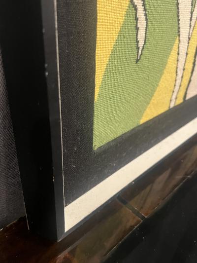 MODERNIST NUDE CUBIST NEEDLEPOINT