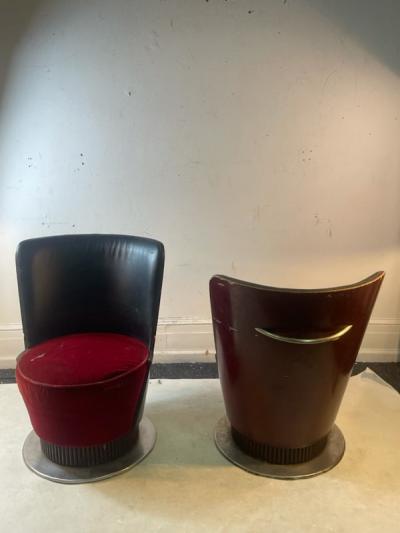 MODERNIST PAIR OF ART DECO REVIVAL CHAIRS