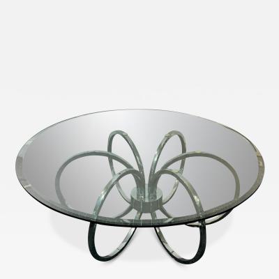 MODERNIST PAIR OF CHROME TUBULAR CHROME CAGE FORM END COFFEE TABLES