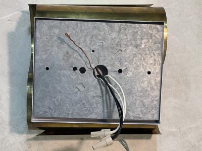 MODERNIST PAIR OF GOLD PLATED CURVED SCONCES