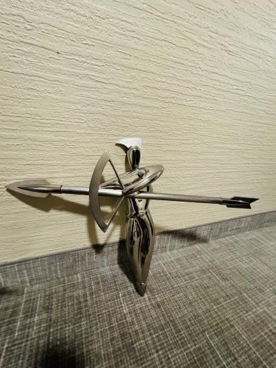 MODERNIST PAIR OF NICKELED BRONZE WARRIOR WALL SCULPTURES