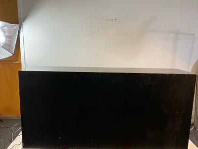MODERNIST TESSELATTED HORN AND BRASS SWAN CONSOLE
