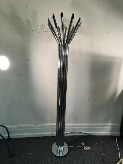 MODERNIST TUBULAR CHROME SPRAY FLOOR LAMP