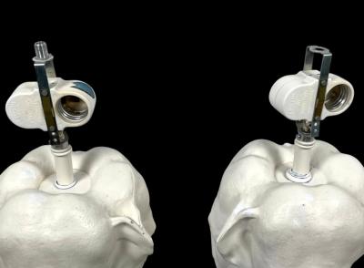 MODERNIST WHITE ENAMELED CAST METAL FULL FIGURAL ELEPHANT LAMPS
