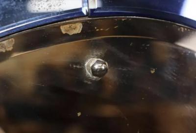 MONUMENTAL ART DECO COBALT BLUE CLEAR TRIPLE ARCH MIRRORS