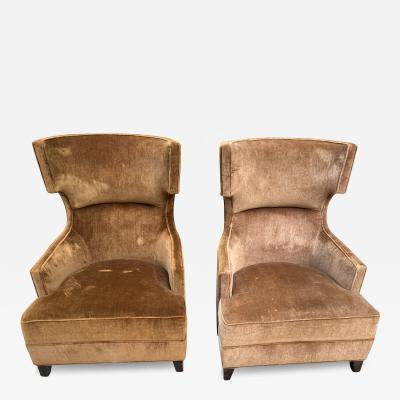 MONUMENTAL ITALIAN MODERNIST WINGBACK CHAIRS