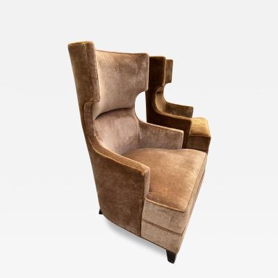 MONUMENTAL ITALIAN MODERNIST WINGBACK CHAIRS