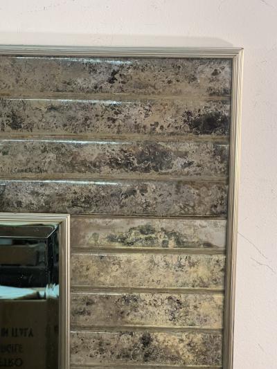 MONUMENTAL MODERNIST RIBBED DESIGN EGLOMAISE MIRROR