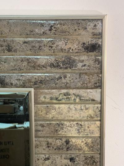 MONUMENTAL MODERNIST RIBBED DESIGN EGLOMAISE MIRROR