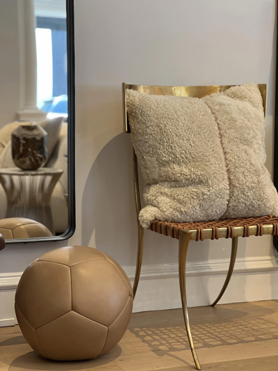 MOSES NADEL LACED SHEARLING PILLOW X