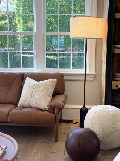 MOSES NADEL LACED SHEARLING PILLOW X