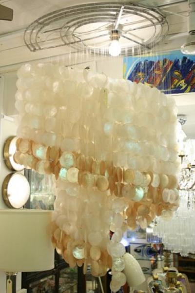 MOTHER OF PEARLS CEILING LIGHT