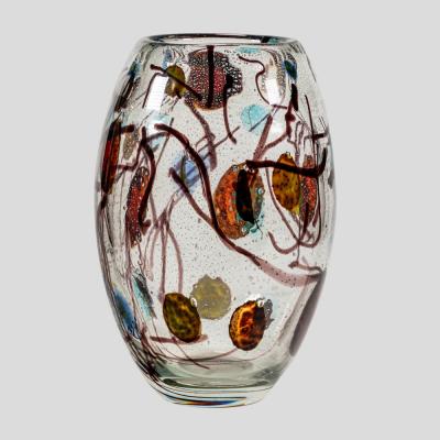 MURANO MULTI COLOUR BLOWN GLASS VASE