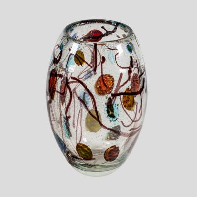 MURANO MULTI COLOUR BLOWN GLASS VASE