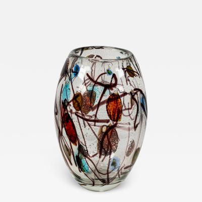 MURANO MULTI COLOUR BLOWN GLASS VASE