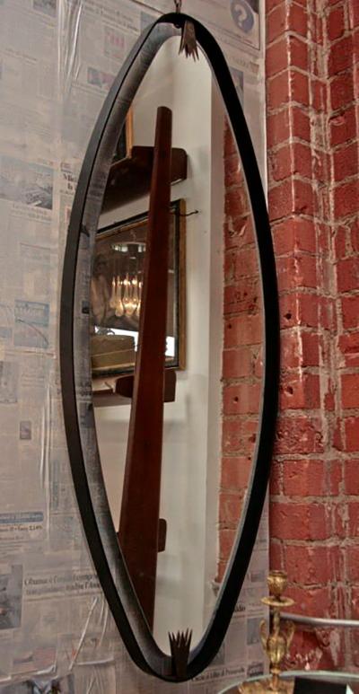 Ma 39s Oversized Iron Brass Oval Mirror