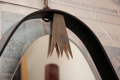 Ma 39s Oversized Iron Brass Oval Mirror