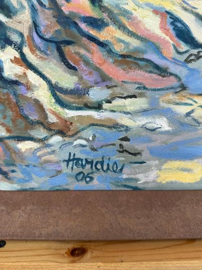 Maalva Hamdi Large 42 x 32 Walking on a Trail Painting