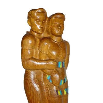 Mabel Fairfax Smith Karl Mabel Fairfax Karl Carved Wood Sculpture