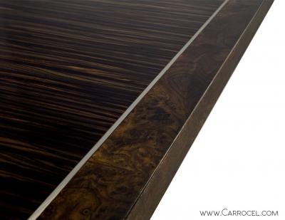 Macassar Ebony Square Walnut Dining Table