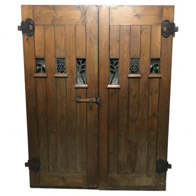 Mackay Hugh Baillie Scott M H Baillie Scott An Exceptional Set of Arts Crafts Exterior Interior Doors