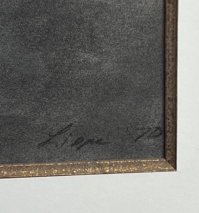 Madeleine Rosemarie Liepe Charcoal on paper The Edge of the Park Signed Liepe 70