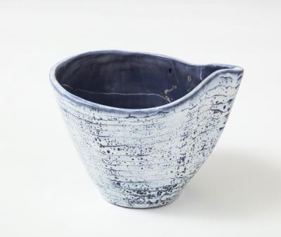 Mado Jolain Blue and Mauve Ceramic Work by Mado Jolain France c 1955