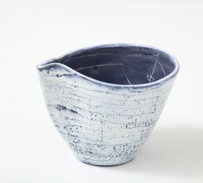 Mado Jolain Blue and Mauve Ceramic Work by Mado Jolain France c 1955