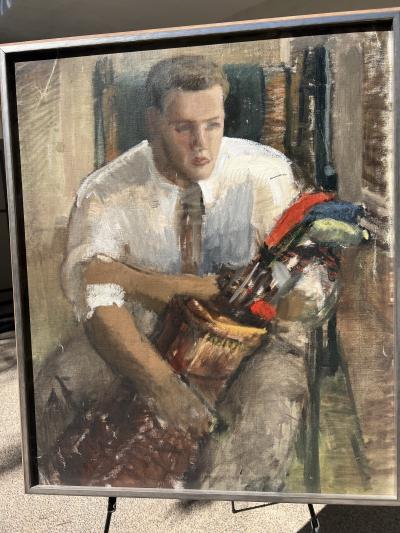 Madolin Vautrinot Impressionist Oil of American Golf Icon James E Sonny Fraser