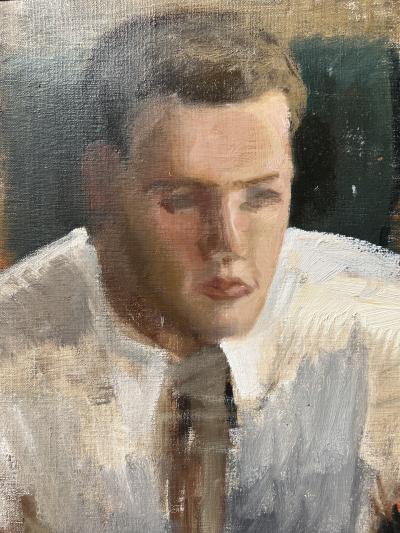 Madolin Vautrinot Impressionist Oil of American Golf Icon James E Sonny Fraser