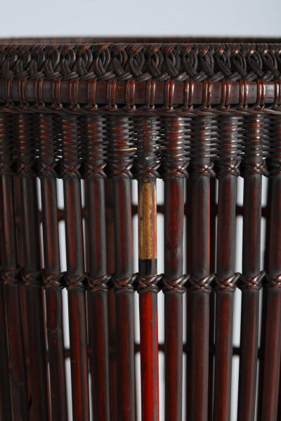 Maeda Chikubosai I Flower Basket with Natural Bamboo Handle and Antique Arrow Shafts 1920s 1930s
