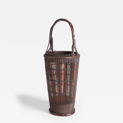 Maeda Chikubosai I Flower Basket with Natural Bamboo Handle and Antique Arrow Shafts 1920s 1930s