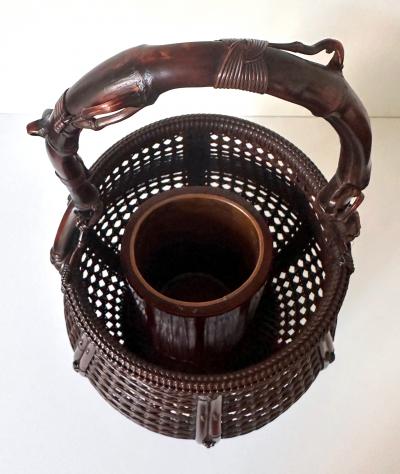 Maeda Chikubosai I Japanese Woven Ikebana Bamboo Basket Maeda Chikubosai I