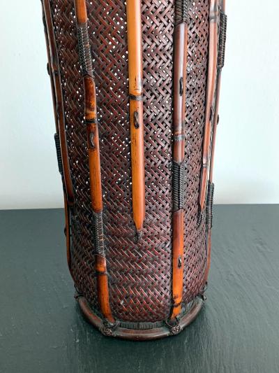 Maeda Chikubosai I Large Japanese Bamboo Ikebana Basket Maeda Chikubosai I