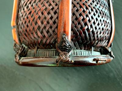 Maeda Chikubosai I Large Japanese Bamboo Ikebana Basket Maeda Chikubosai I