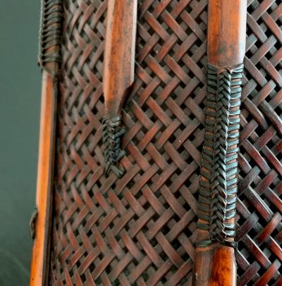 Maeda Chikubosai I Large Japanese Bamboo Ikebana Basket Maeda Chikubosai I