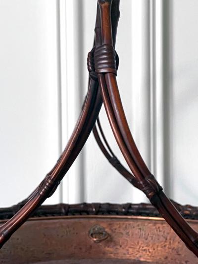 Maeda Chikubosai I Large Japanese Woven Bamboo Morikago Basket by Maeda Chikubosai I