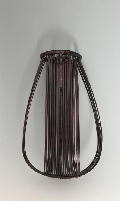 Maeda Chikubosai II Hanging Flower Basket in Aubergine Shape 1960s