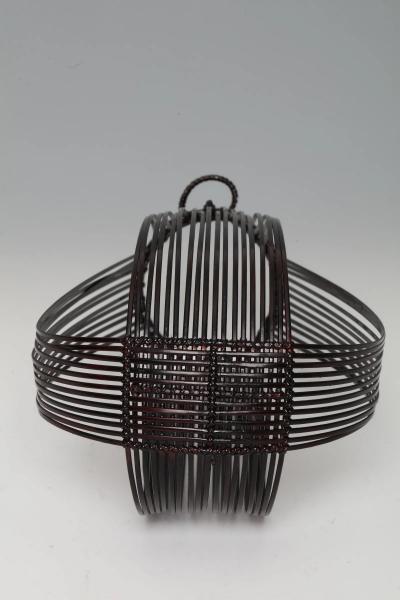 Maeda Chikubosai II Hanging Flower Basket in Aubergine Shape 1960s