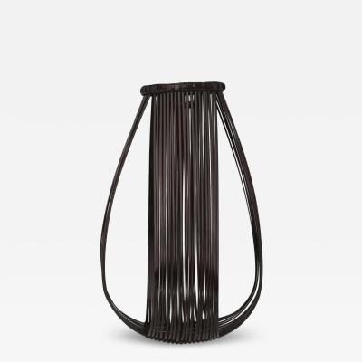 Maeda Chikubosai II Hanging Flower Basket in Aubergine Shape 1960s