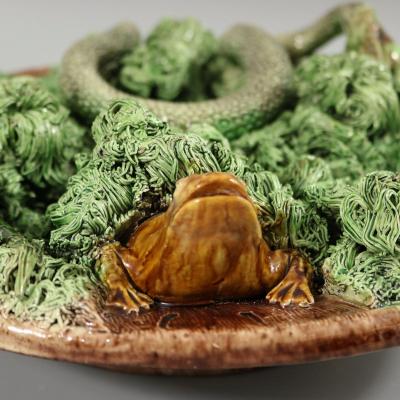 Mafra Palissy Majolica Lizard Snake Wall Plate