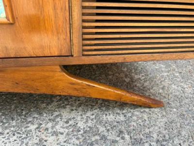 Magnificent 2 Piece Credenza Bar Stereo Cabinet