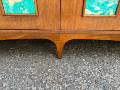 Magnificent 2 Piece Credenza Bar Stereo Cabinet