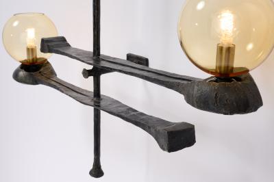 Magnificent Brutalist Sconces Italy 1950s