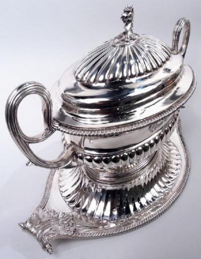 Magnificent English Georgian Neoclassical Tureen on Stand