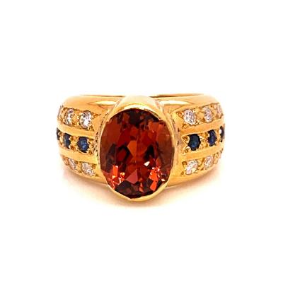 Magnificent Golden Brown Tourmaline and 18K Gold Ring from Gemjunky