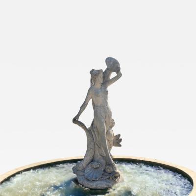 Magnificent Italian Fountain Sculpture of Goddess with Delphines