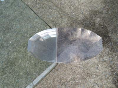 Magnificent Karl Springer Style Faceted Lucite Pillar Coffee Table Midcentury