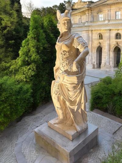 Magnificent Marble Sculpture of Roman Mythological Subject Minerva 1780